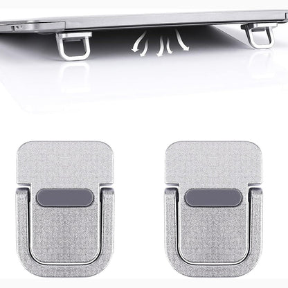 267323 - Mbajtëse për laptopë mini me 2 pjesë, Mbajtëse tastiere portative për tavolina, Mbajtëse laptopi e palosshme e padukshme, Mbajtëse laptopi vetëngjitëse, për të gjithë laptopët (argjend)
