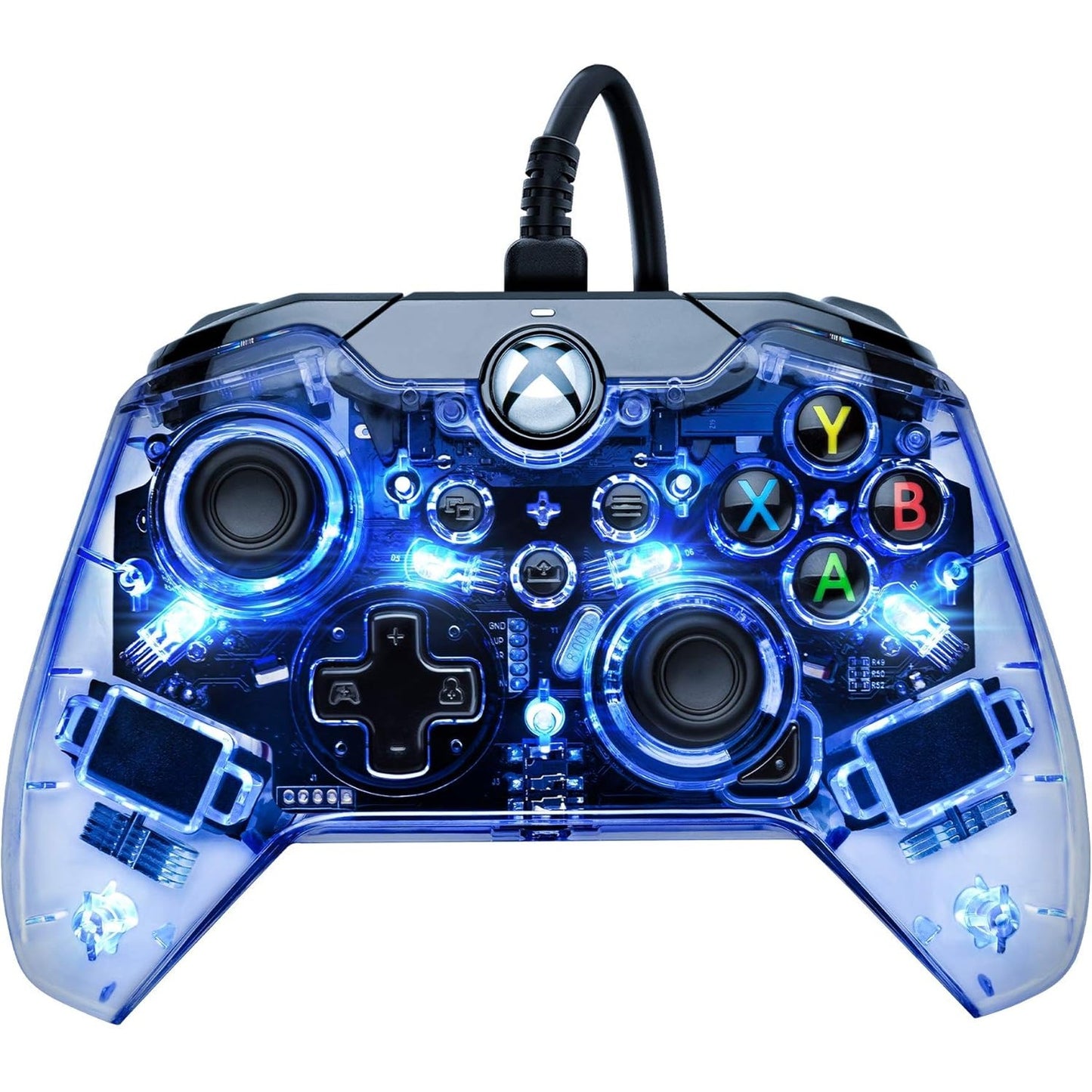 245214 - PDP Afterglow, i Zi, Blu, Transparent, Gamepad USB, Analog/Dixhital, Xbox One, Xbox Series S, Xbox Series X