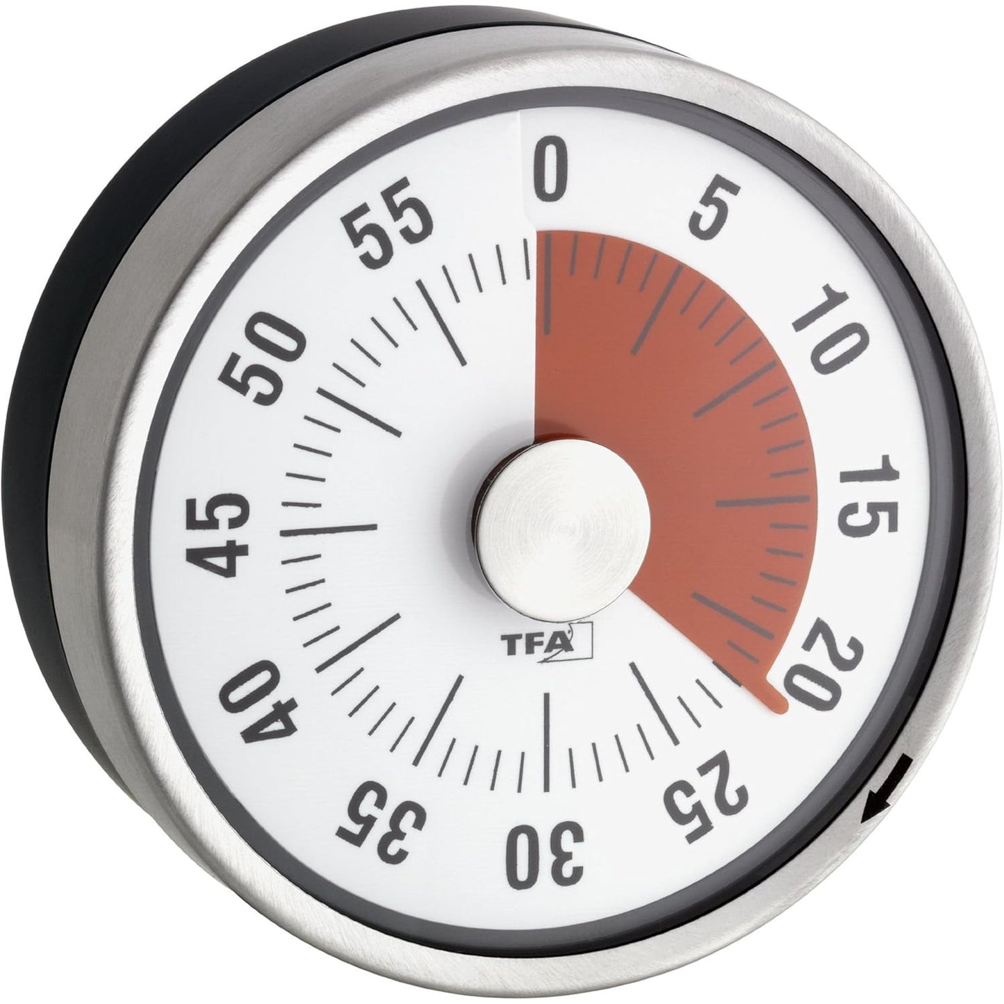 229806 - TFA DOSTMANN Analog Timer Puck, 38.1028.10, Timer Veze, Timer Kuzhine, Mekanik, Me Rrotullues, Magnetik, Gri, Gjatësi 79 x Gjerësi 32 x Lartësi 79 mm
