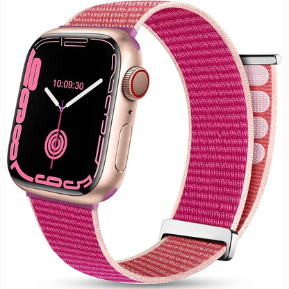 269256 - RIP MASTTEN Rrip Sport Loop i pajtueshëm me rripin Apple Watch 40mm 41mm 42mm 38mm, Rrip i butë najloni me mbyllje Velcro për Apple Watch 11 10 9 8 7 6 5 4 3 2 1, rrip iWatch SE 3 2 1, ngjyrë shege