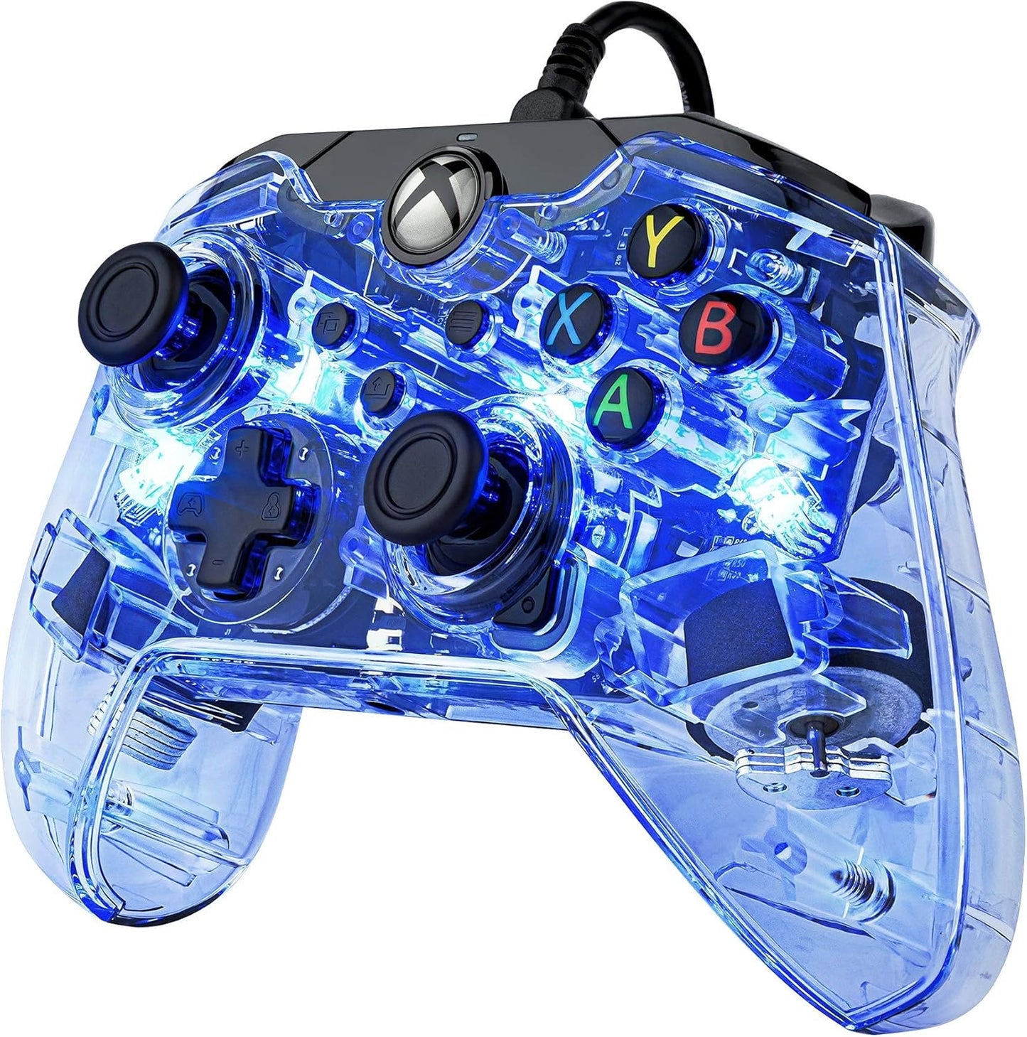 245214 - PDP Afterglow, i Zi, Blu, Transparent, Gamepad USB, Analog/Dixhital, Xbox One, Xbox Series S, Xbox Series X