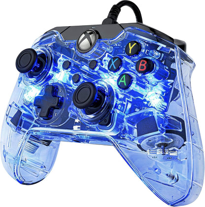 245214 - PDP Afterglow, i Zi, Blu, Transparent, Gamepad USB, Analog/Dixhital, Xbox One, Xbox Series S, Xbox Series X