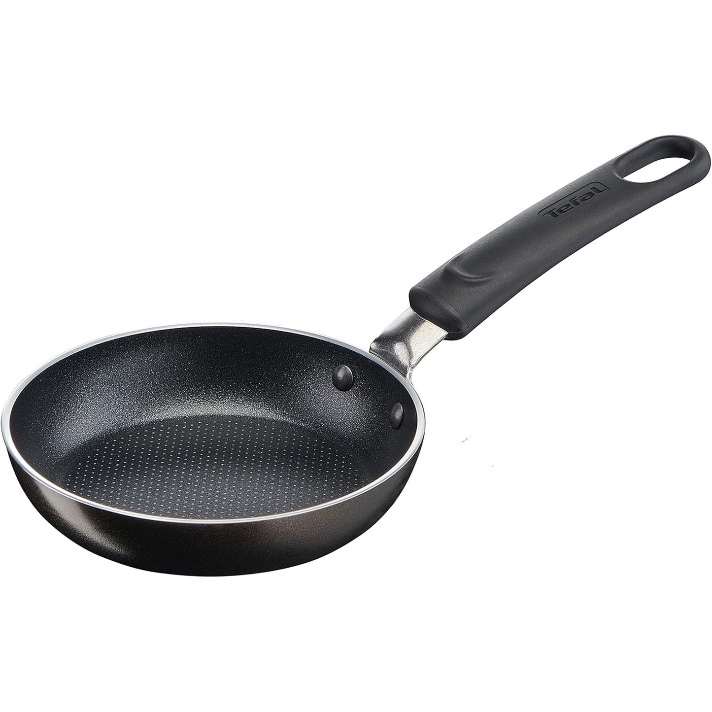 256881 - TEFAL Tigan mini B57000 Simple Cook 12 cm, shtresë jo ngjitëse, pastrim i lehtë, dorezë e fiksuar me thumba, sinjal termik, e zezë (jo e përshtatshme për soba me induksion)