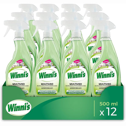 271724 - WINNI'S - Pastrues spraj hipoalergjik shumëpërdorimësh, 500ml x 12 pako, Veprim pastrues në xham