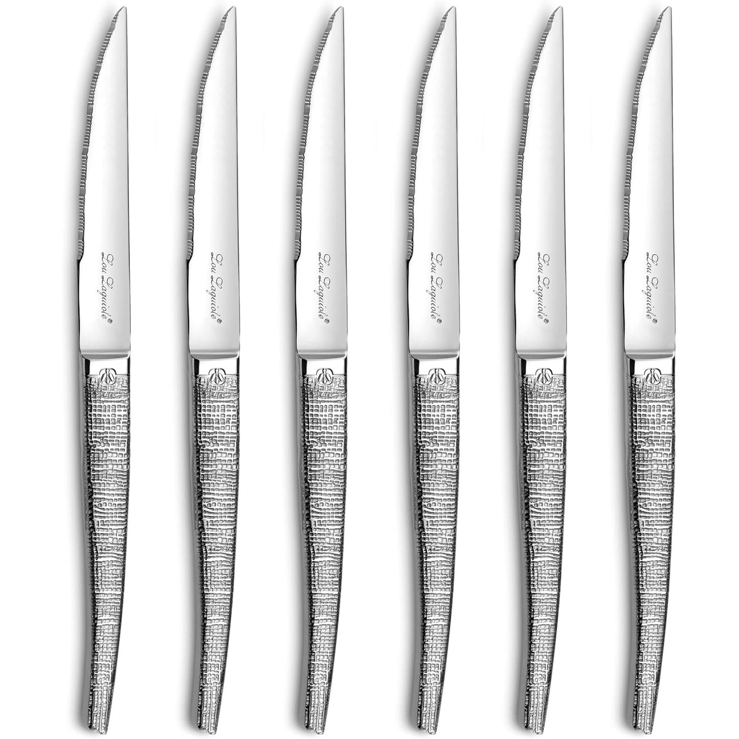 246320 - LOU LAGUIOLE - Set me 6 thika për biftek Jet, çelik inox 18/0, gjatësi 224 mm