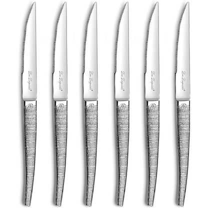 246320 - LOU LAGUIOLE - Set me 6 thika për biftek Jet, çelik inox 18/0, gjatësi 224 mm