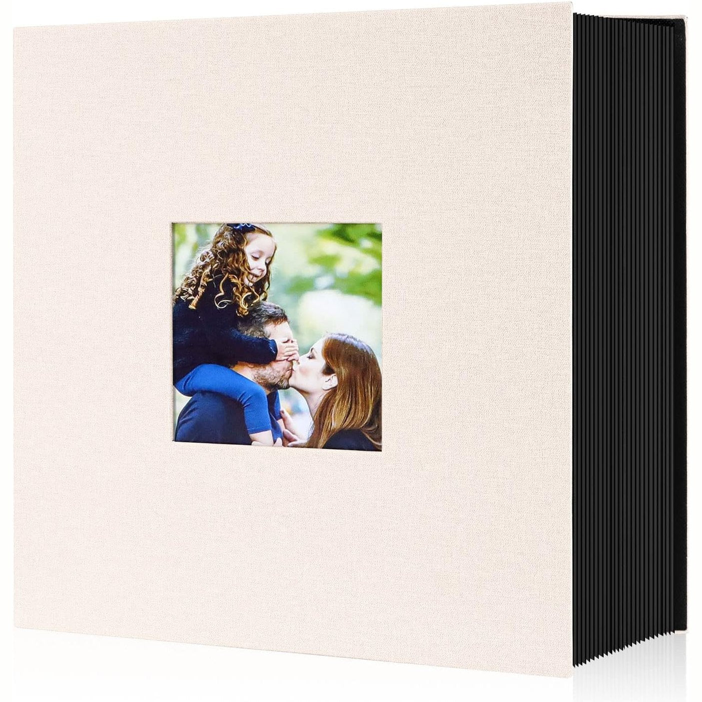 252538 - LANPN Album Fotosh 10x15 cm, 600 Xhepa, Album Pëlhure Liri me Format të Madh për Foto Horizontale dhe Vertikale, Bezhë