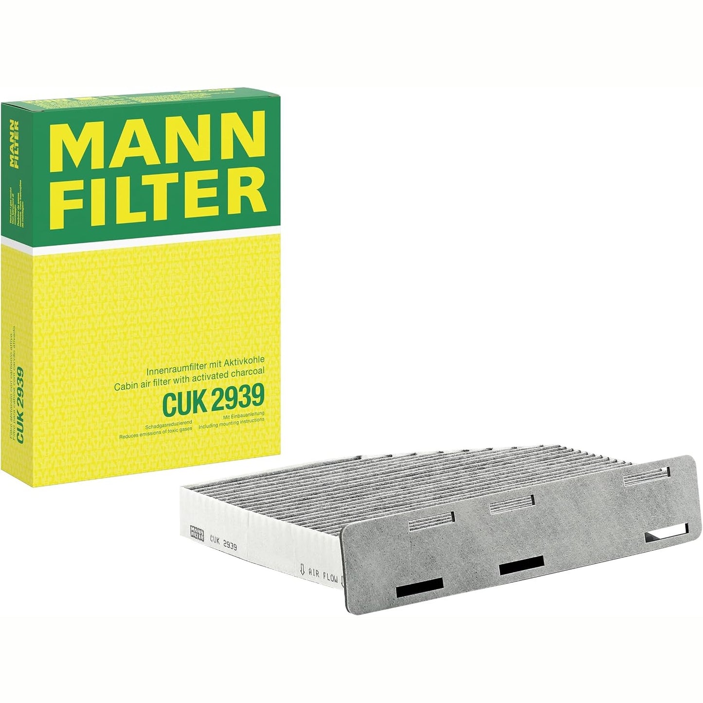 289058 - MANN-FILTER Filtri i ajrit të kabinës CUK 2939, Filtër polen me karbon të aktivizuar, për makina dhe furgonë