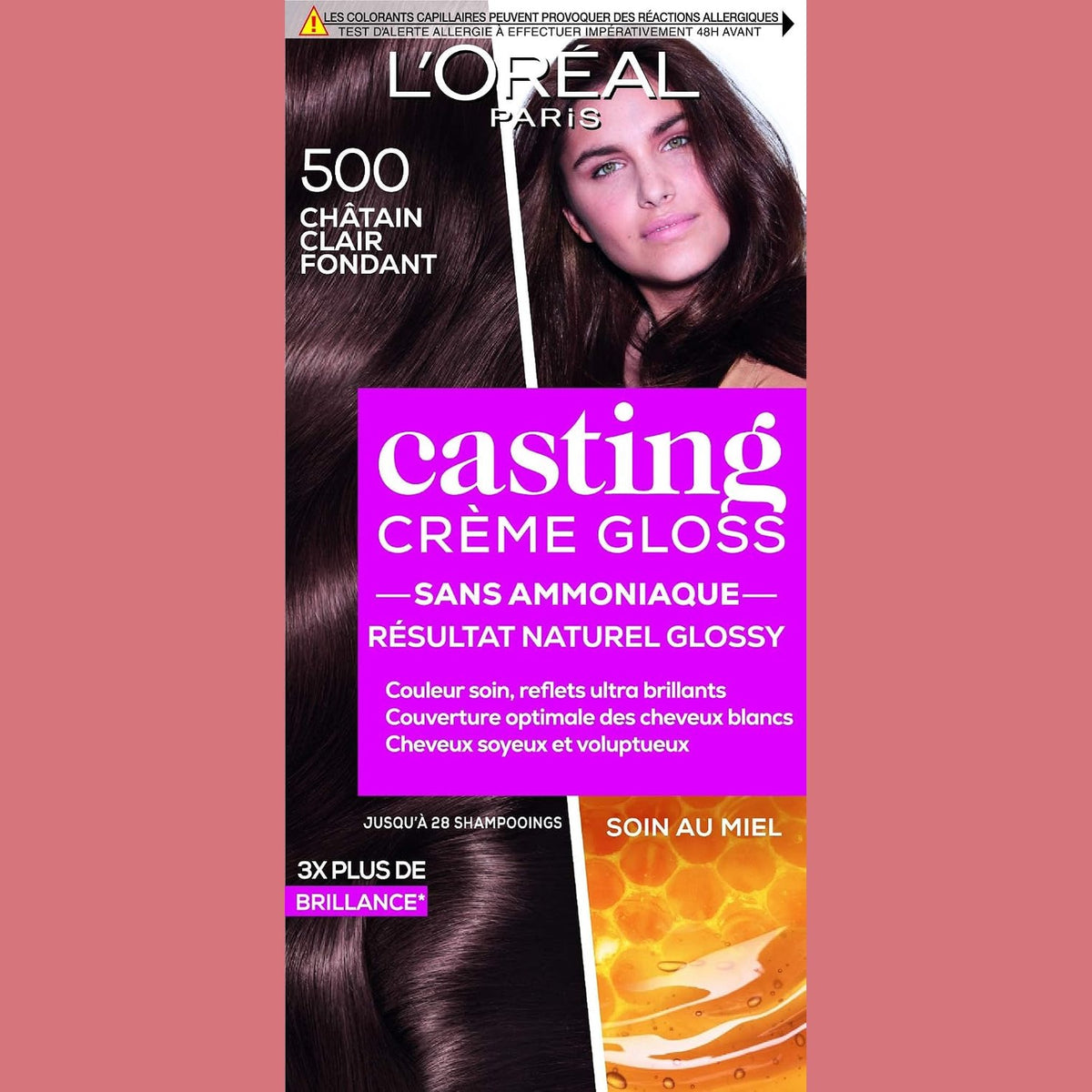 318572 - L'ORÉAL PARIS Krem për Flokë pa Amoniak për Shkëlqim, Ngjyrë Kafe e Çelët, 500ml, Pako me 1 copë