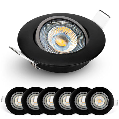 213633 - EMOS Dritë Rezonante LED e Fundestuar, 230V, 5W / 450lm, Rrotulluese 50°, e Bardhë e Ngrohtë, Set me 6 Drita