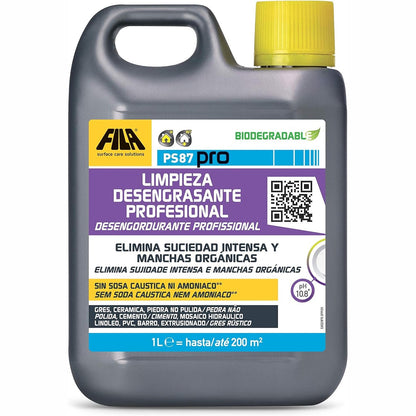 222262 - PS87 Pro Detergjent, Zhbërës dhe Heqës Yndyre për Pastrim Profesional të Dyshemeve, 1L, Heqës Njollash për Enë Guri, Çimento, Gurë dhe Aglomerate të Pa Lëmuara