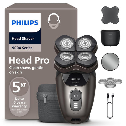 315259 - akinë rroje Head Shaver Pro Series 9000, elektrike, kokë rroje fleksibile 360 gradë, tehe ComfortCut, model HS9980/15