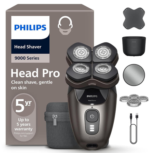 315259 - akinë rroje Head Shaver Pro Series 9000, elektrike, kokë rroje fleksibile 360 gradë, tehe ComfortCut, model HS9980/15