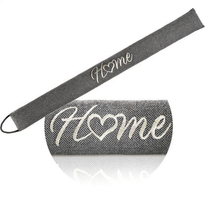 188533 - COM-FOUR® Përjashtues i Rrymës së Fryrjes, Tapet për Derë Ekstra i Fortë - Gri me Vija