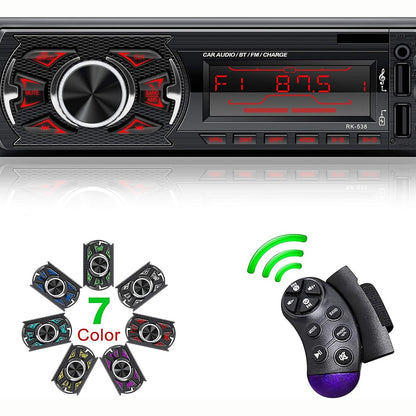 277089 - HOIDOKLY Radio makine me Bluetooth 1 Din, Marrës audio stereo 60W x 4, MP3 Player me Bluetooth/2 USB/EQ/SD/AUX/FM, LCD me 7 ngjyra