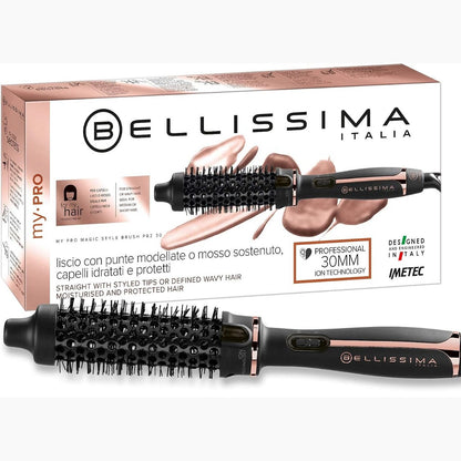 271214 - BELLISSIMA Furçë me ngrohje My Pro Imetec Magic Style Brush P2 30, diametër 30 mm, Teknologji Jonike, Veshje Qeramike