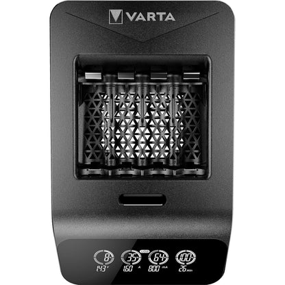 295199 - VARTA Karikues Baterie, përfshirë 4x AA 2100mAh, Karikues për Bateri AA/AAA, Karikues Inteligjent LCD+, 2 Mënyra: Karikim, Rifreskues