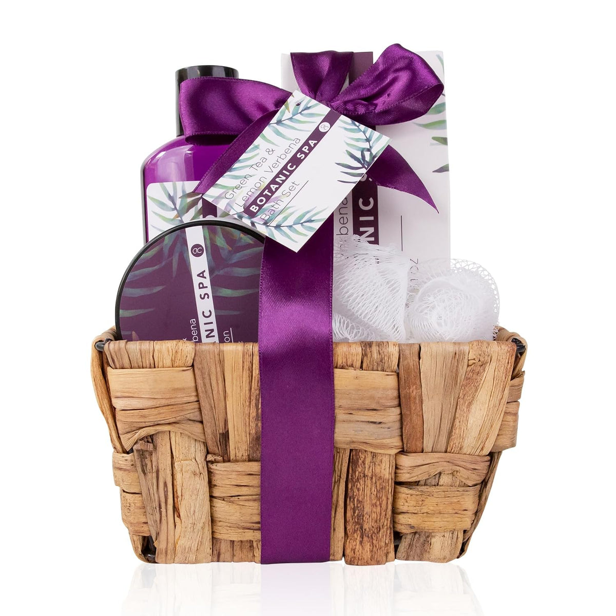 298472 - ACCENTRA – SET BANJO BOTANIC SPA PËR GRA - Shportë me Bar Deti, 4 Pjesë: Xhel Dushi 200ml, Kripëra Banjo 250g, Losion Trupi 200ml, Sfungjer Rrjete, Pesha 1kg
