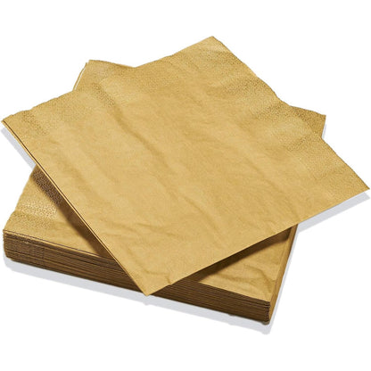 190589 - PËCETA LE NAPPAGE Fleta të Artë Metalike, nga Pambuku i Celulozës, 20 copë, madhësi 40 x 40 cm