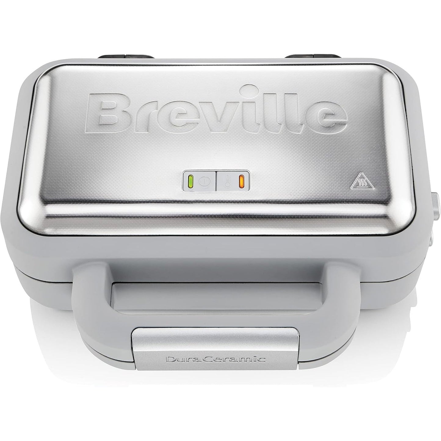 239351 - BREVILLE Makinë për vafla DuraCeramic, Makinë për vafla që nuk ngjit dhe pastrohet lehtë me pllaka të lëvizshme Deep-Fill, E bardhë dhe çelik inox [VST072X]