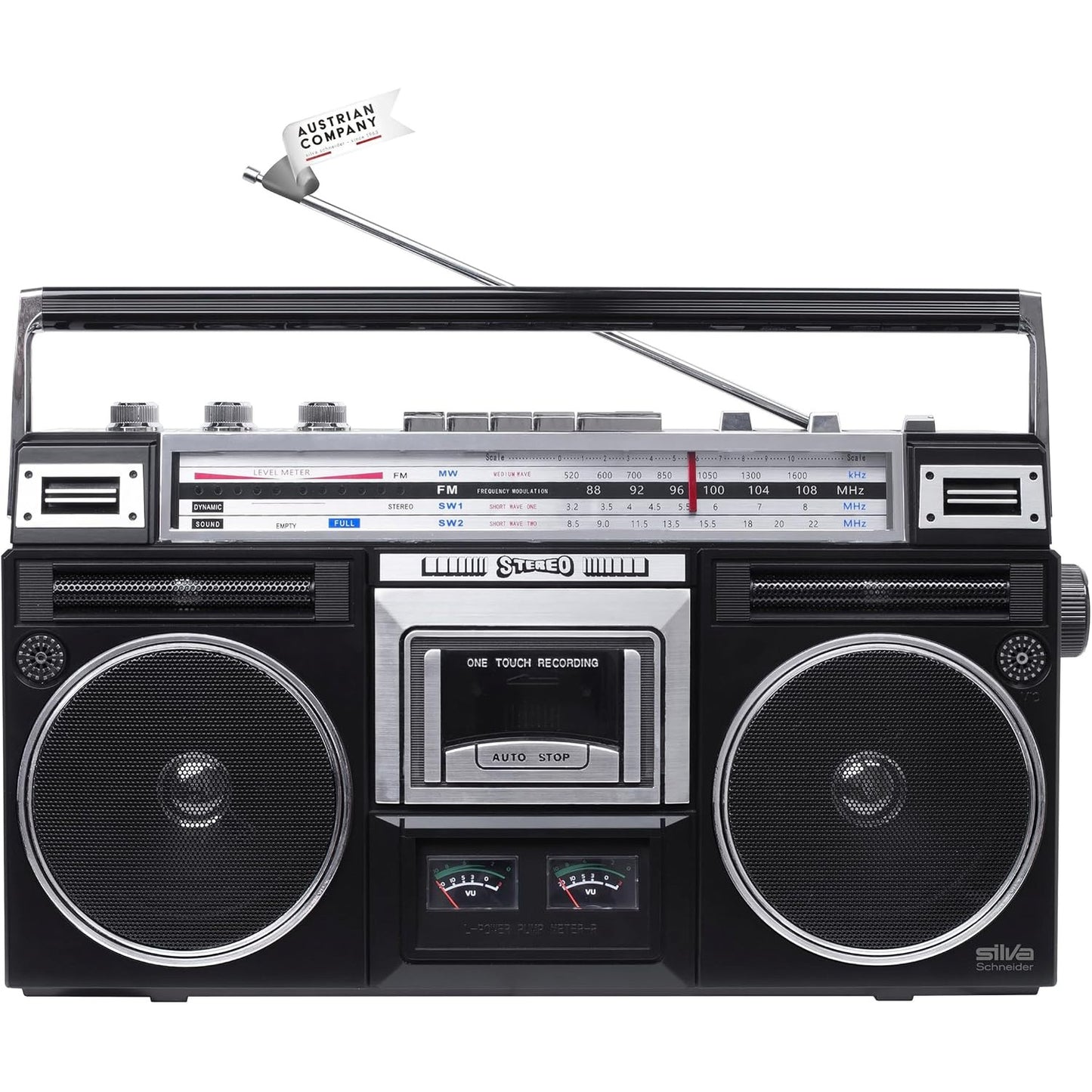 267778 - SILVA SCHNEIDER Kasetofon portativ retro PCR 1980 BT me Bluetooth dhe funksion regjistrimi