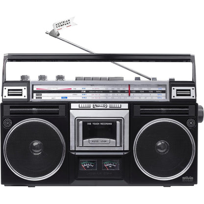 267778 - SILVA SCHNEIDER Kasetofon portativ retro PCR 1980 BT me Bluetooth dhe funksion regjistrimi