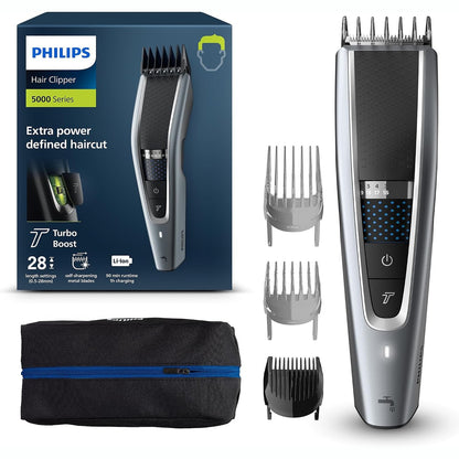 321090 - PHILIPS Makinë prerëse flokësh HC5630/15 Seria 5000 me 28 cilësime gjatësie, 3 aksesorë krehri dhe modalitet turbo