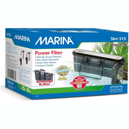 214618 - MARINA Filtri i Fuqisë Slim S15, i përshtatshëm për akuariume deri në 57L