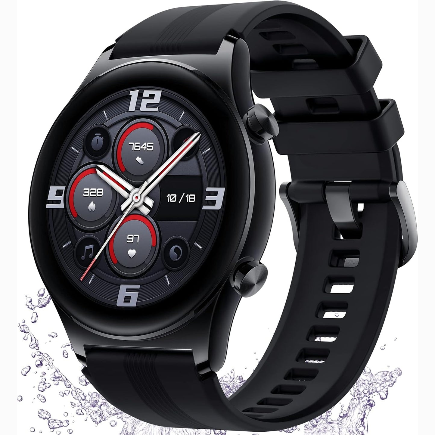 276075 - HONOR WATCH GS 3 – Orë inteligjente 46 mm për burra dhe gra, matës ngopjeje, gjurmues fitnesi, jetëgjatësi baterie 14-ditore, pedometër, monitor i rrahjeve të zemrës, rezistencë ndaj ujit 5 ATM, GPS, ekran AMOLED 1.43 inç 326PPI për Android
