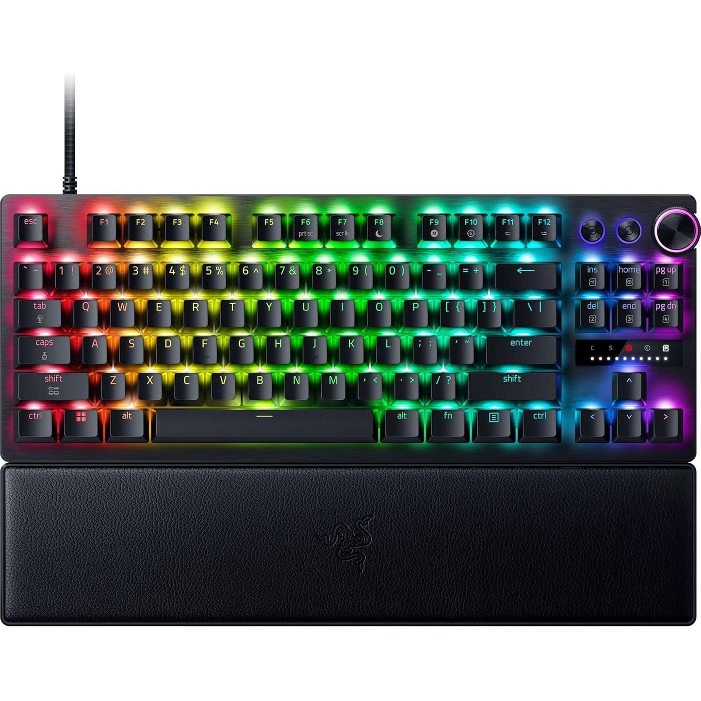 276032 - RAZER Tastierë Huntsman V3 Pro Tenkeyless 8KHz - TKL - HyperPolling 8KHz - Çelësa Optikë Analogë - Diapazoni i Aktivizimit 0.1-4.0 mm - Prekje e Shpejtë - Shkelje e Shpejtë - QWERTY SHBA | E Zezë