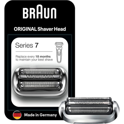315979 - BRAUN Kokë rroje elektrike Series 7, pjesë këmbimi ORIGJINALE, e përputhshme me rrojet Braun Series 7 për meshkuj të gjeneratës së re, 73S, argjend, 1 pako