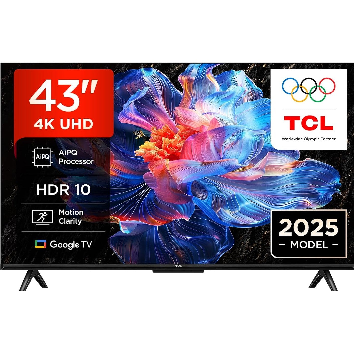 267562 - TCL TV 43V6C 43" 4K UHD, 4K HDR, Smart LED, Google TV, Dolby Audio, Motion Clarity, I pajtueshëm me Google Assistant dhe Alexa