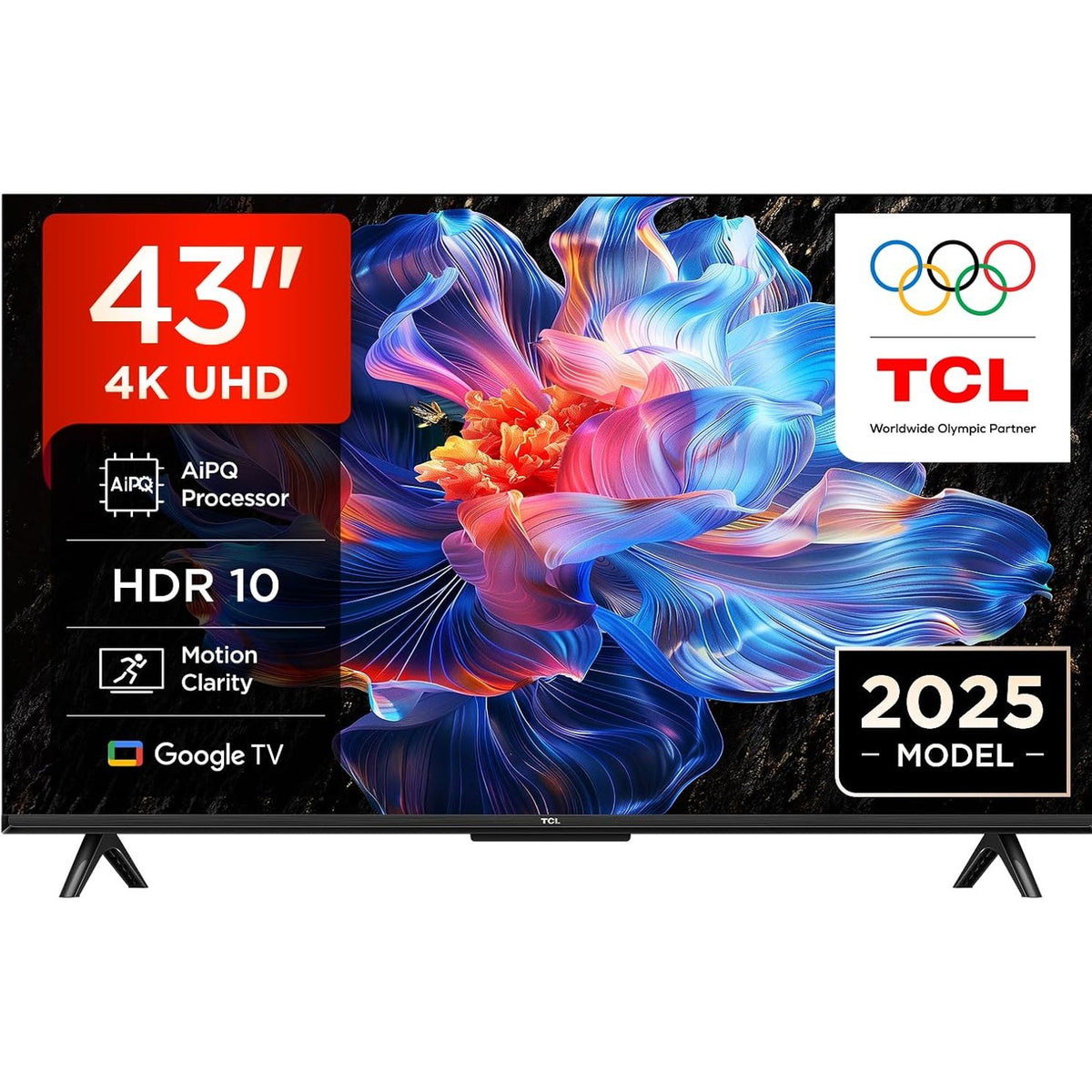 267564 - TCL TV 43V6C 43" 4K UHD, 4K HDR, Smart LED, Google TV, Dolby Audio, Motion Clarity, I pajtueshëm me Google Assistant dhe Alexa