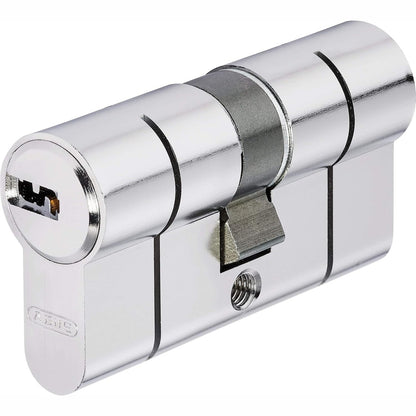 313213 - ABUS D6PSN | Cilindër me hyrje të dyfishtë, 35/55 mm, i zi, i veshur me nikel