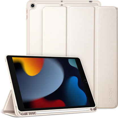 269236 - POLAR STAR Mbulesë CACOE për iPad 9th/8th/7th Gen me Mbajtëse Lapsi, Modeli 10.2 inç 2021/2020/2019, Mbulesë Mbrojtëse Ultra e Hollë TPU me Funksion Mbështetëse