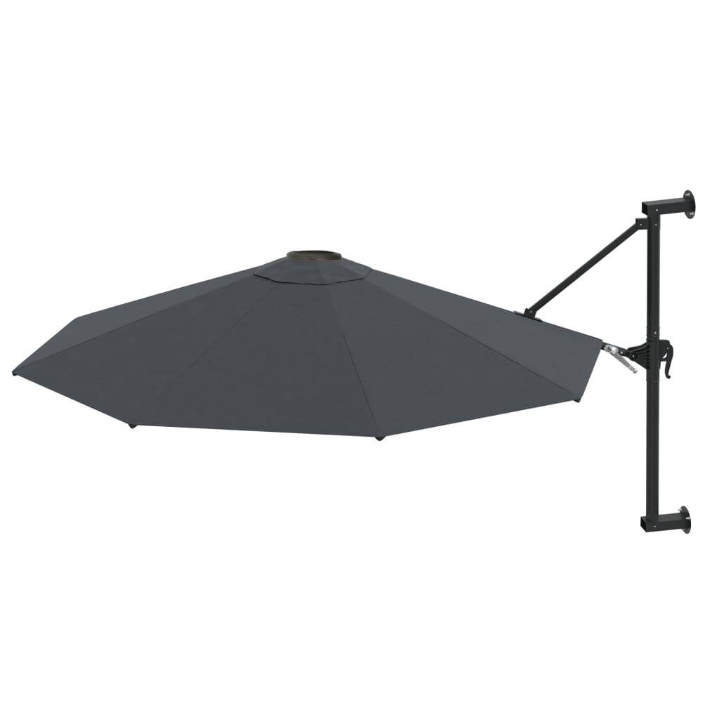 265594 - vidaXL Çadër Kopshti , Antracit, Poliester, Metal, i Madh, i Anueshëm,  300cm.