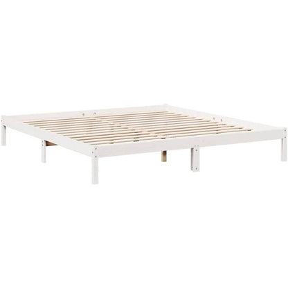 244839 -Kornizë Krevati vidaXL pa Dyshek, Stil Modern, E Bardhë 190x130 cm