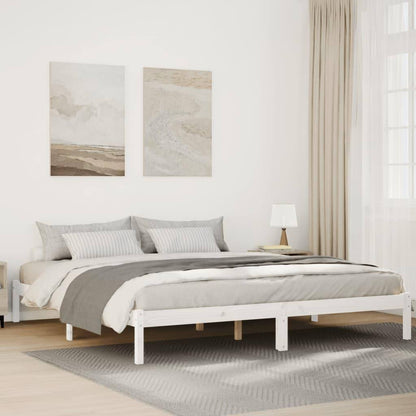 244839 -Kornizë Krevati vidaXL pa Dyshek, Stil Modern, E Bardhë 190x130 cm