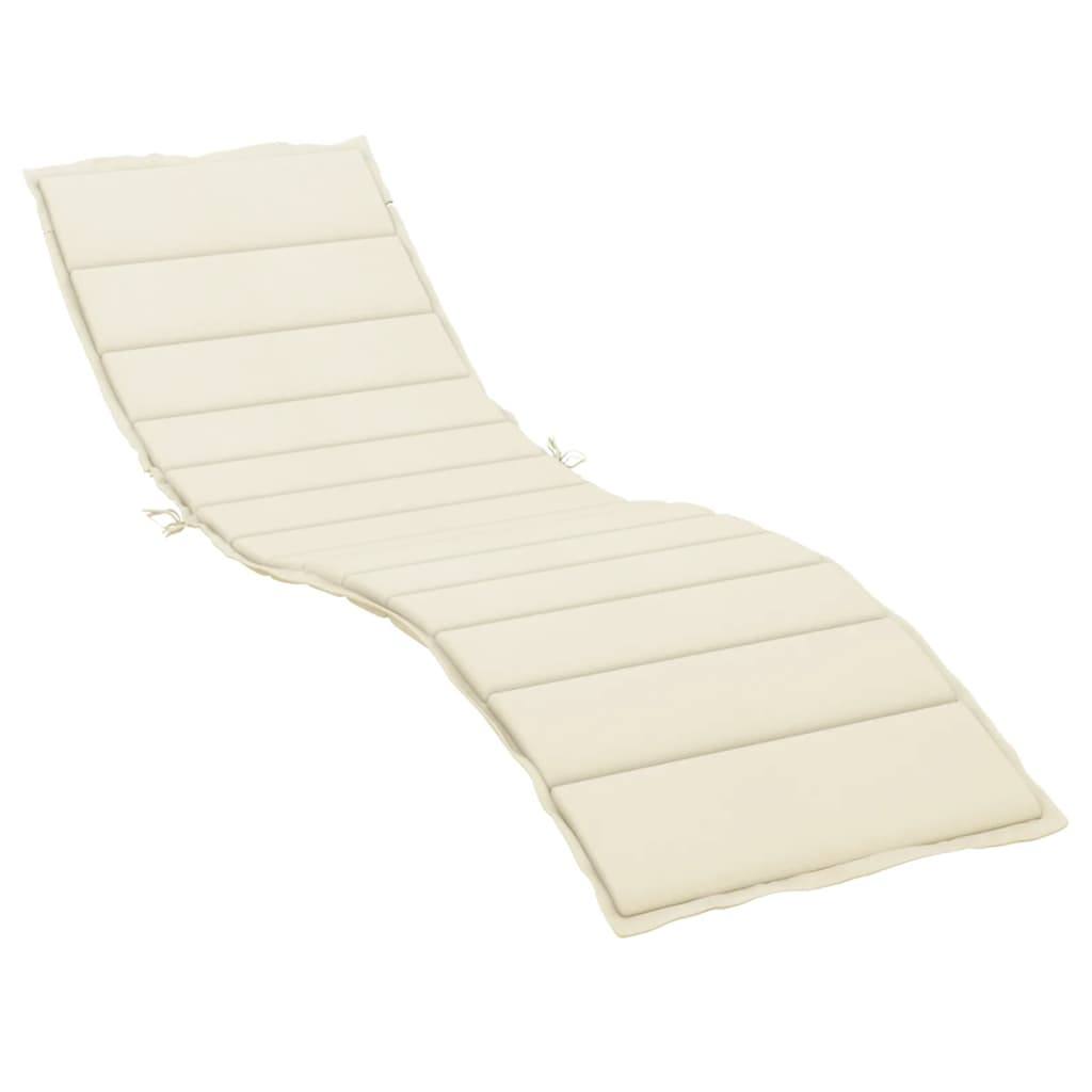 280580 - Jastëkë shezlongjesh vidaXL, material Oxford (100% poliester) ngjyrë krem