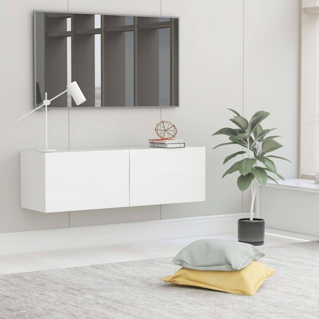280667 - vidaXL Kabinet TV i Bardhë 100x30x30 cm Dru i Inxhinieruar