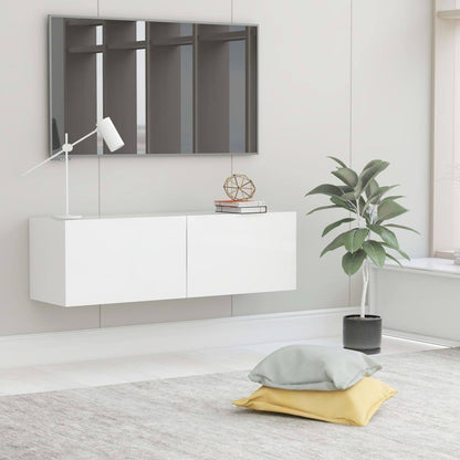 280667 - vidaXL Kabinet TV i Bardhë 100x30x30 cm Dru i Inxhinieruar