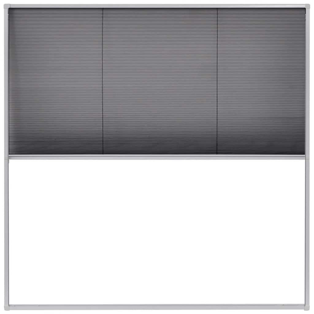 291015 - VIDA XL Rrjetë insektesh Plisse për dritare alumini 120x120 cm