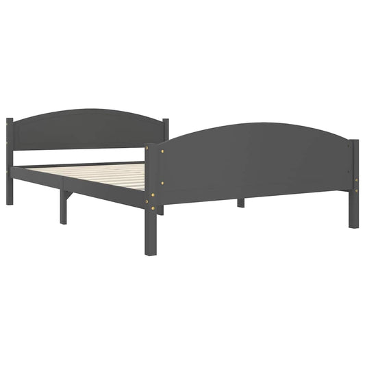 334119 - VIDA XL Kornizë Kreveti pa Dyshek, Dru Pishe Gri i Errët 160x200 cm