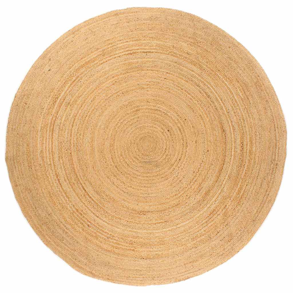 291153 - VIDAXL Qilim i thurur prej jute, i rrumbullakët 180 cm