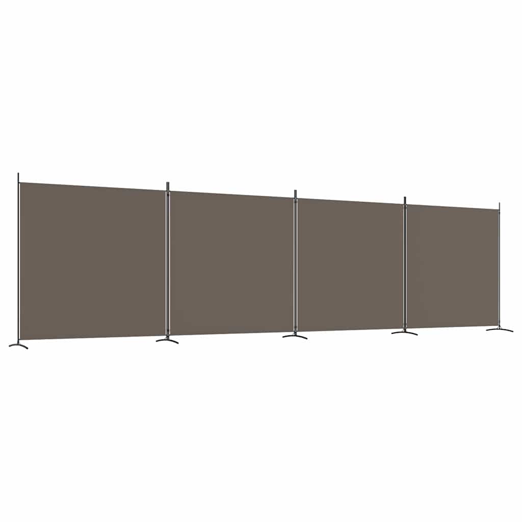 291183 - VIDAXL Ndarëse Dhome me 4 Panele, Ngjyrë Antraciti, 698x180 cm, Pëlhurë