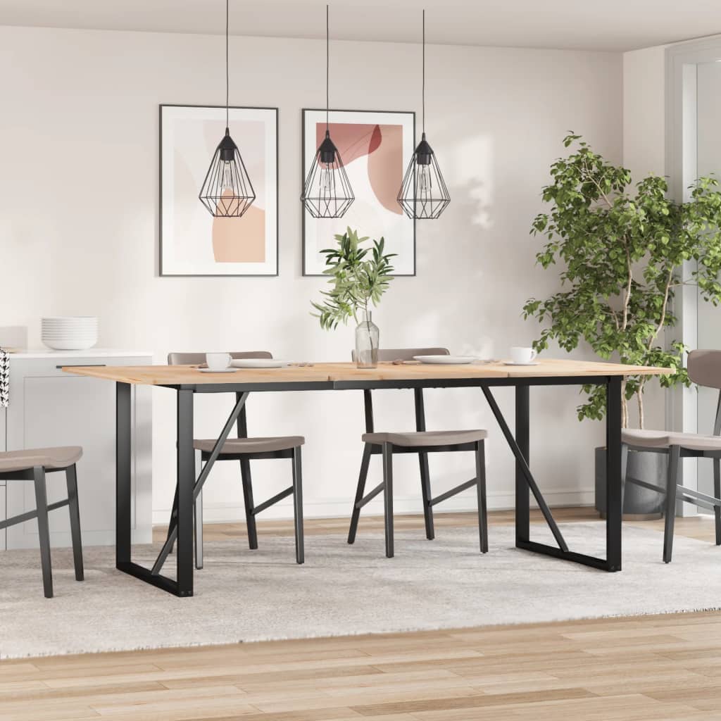 181696 - VIDAXL Këmbë Tavoline për Ngrenie me Kornizë në Formën e O-së, Çelik, Dimensionet 180x80x73 cm