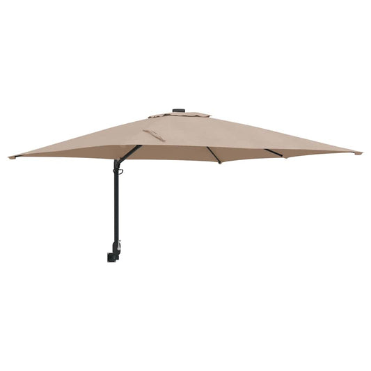 291374 - VIDAXL Çadër Kopshti 248.5 x 247.5 x 160 cm, Poliester dhe Çelik Taupe
