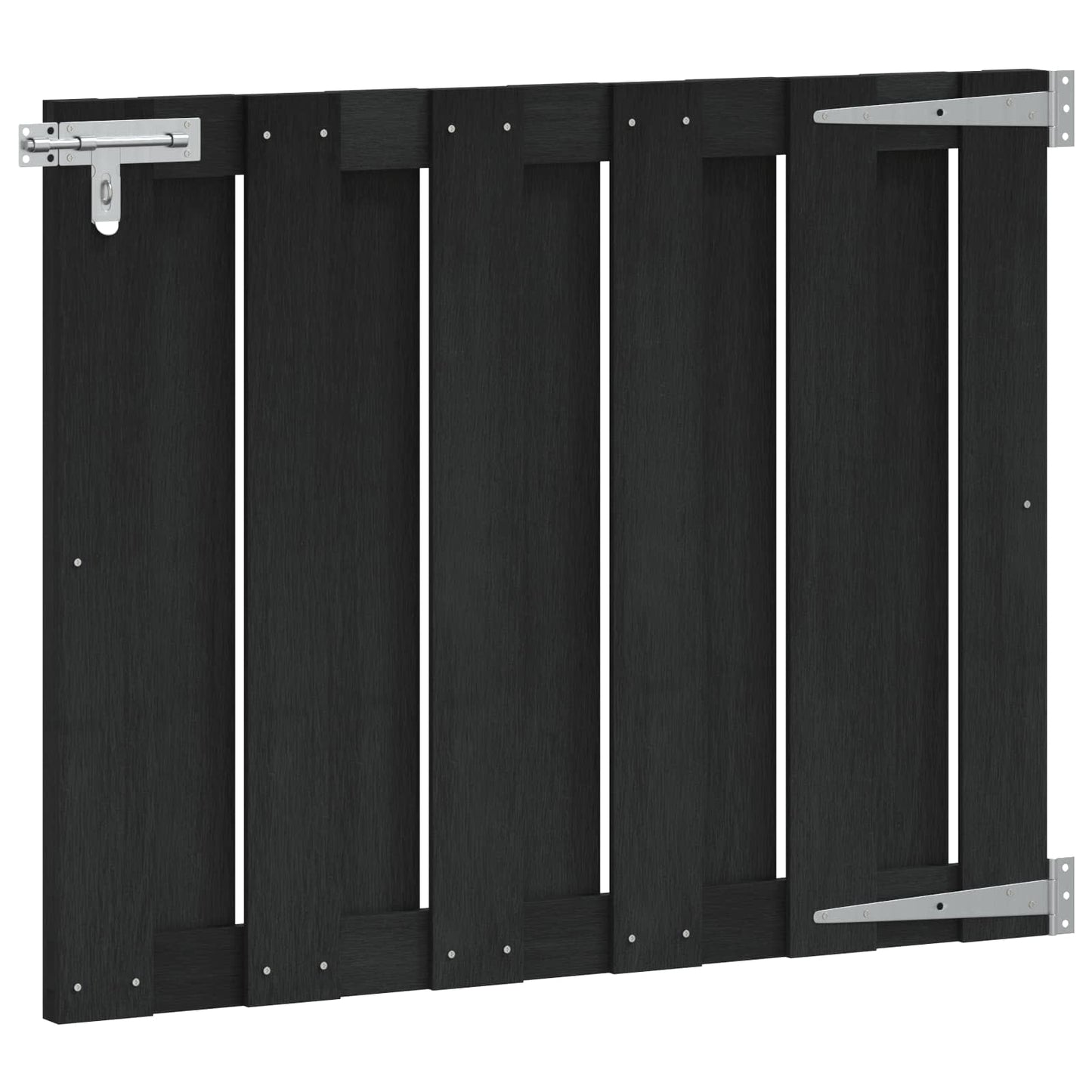 291478 - VIDAXL Portë Kopshti 100 x 80 cm WPC dhe Alumini e Zezë