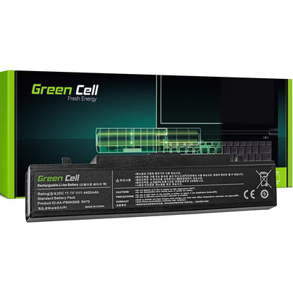 273405 - GREEN CELL® Bateri Standarde AA-PB9NC6B / AA-PB9NS6B për laptopët Samsung Seria 3 dhe Seria R (6 qeliza, 4400mAh, 11.1V, e zezë)