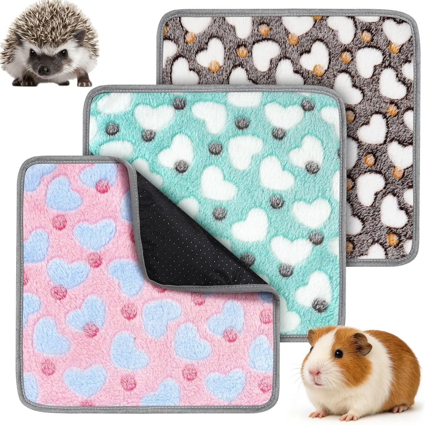 228779 - Batanije për Guinea pigs, 35 x 35 cm, shtrat i ngrohtë, i papërshkueshëm nga uji, prej leshi, mbulesë kafazi, e ripërdorshme